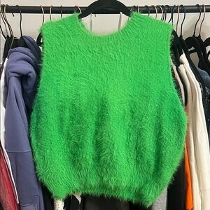 SHEIN Bright Green Fuzzy Sweater